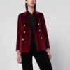 Tagliatore Velvet Double Breasted Jacket In White