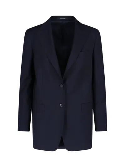 Tagliatore Women's Virgin Wool Stretch Jacket In Blue