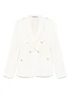 Tagliatore Women Wool Double-breasted Jacket In White