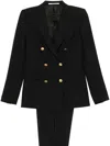 Tagliatore Wool Blend Double-breasted Suit In Black