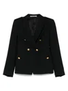 Tagliatore Wool Double-breasted Jacket Featuring Back Vent In Black