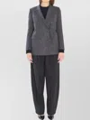 Tagliatore Jasmine Herringbone Double-breasted Peacoat In Gray