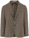 Tagliatore Wool And Cashmere Blend Single-breasted Jacket In Brown