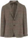 Tagliatore Wool And Cashmere Blend Single-breasted Jacket In Burgundy