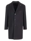 Tagliatore Tailored Coat With Notch Lapel And Pockets In Blue