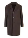 Tagliatore Wool And Cashmere Coat Coats Brown In Brown