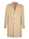 Tagliatore Wool And Cashmere Coat In Beige In Neutral