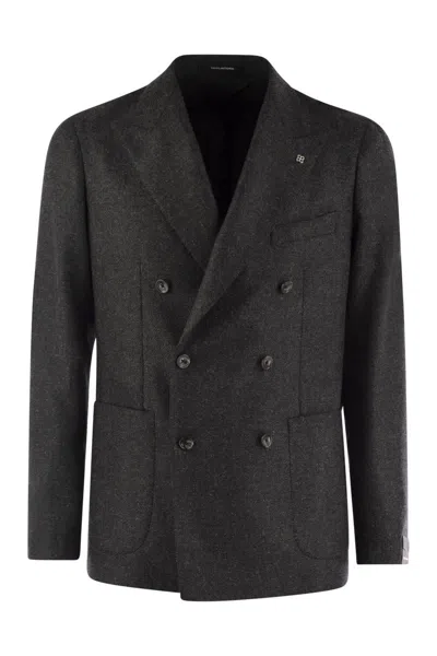TAGLIATORE TAGLIATORE WOOL AND CASHMERE DOUBLE-BREASTED JACKET