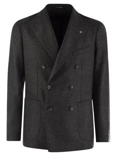 TAGLIATORE WOOL AND CASHMERE DOUBLE-BREASTED JACKET