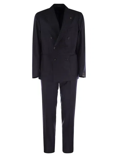 TAGLIATORE WOOL AND CASHMERE DOUBLE-BREASTED SUIT