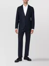 Tagliatore Single-breasted Blue Wool And Cashmere Suit In Blue