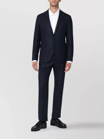 TAGLIATORE WOOL AND CASHMERE SUIT WITH NOTCH LAPEL