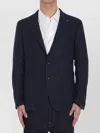 Tagliatore Lapel Single-breasted Jacket With Front Patch Pockets In Blue