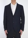 Tagliatore Lapel Single-breasted Jacket With Front Patch Pockets In Blue