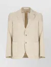 Tagliatore Wool And Silk Blend Blazer In Neutral