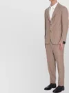Tagliatore Men Two-piece Suit In Wool And Silk Blend In Brown