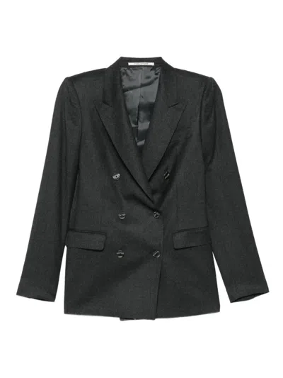 TAGLIATORE TAGLIATORE WOOL AND SILK PLEATED SUIT CLOTHING