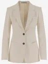 Tagliatore Wool And Silk Single-breasted Jacket In White