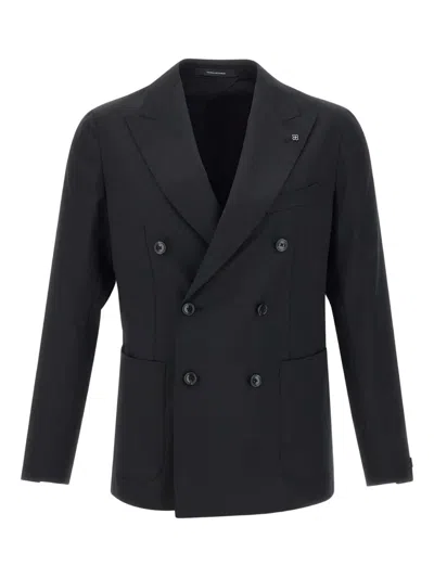 Tagliatore Wool Blazer In Black