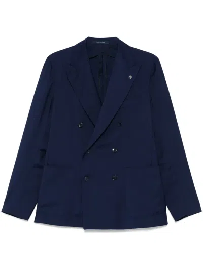 Tagliatore Wool Blazer In Blue