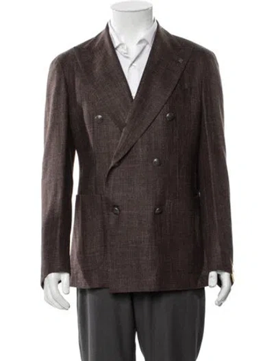 Pre-owned Tagliatore Wool Blazer In Brown