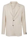 Tagliatore Wool Blazer In Neutral
