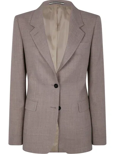 Tagliatore Wool Blazer In Beige