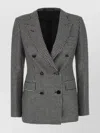 Tagliatore Wool Blend Blazer Houndstooth Embroidery