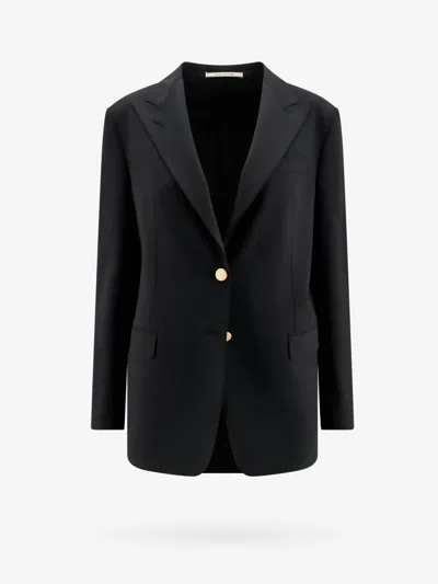 Tagliatore Wool Blend Blazer With Gold Buttons