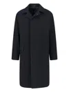 Tagliatore Lapel Long-sleeved Coat In Black