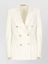 Tagliatore Wool Blend Double-breasted Blazer In Neutral