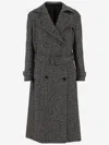 Tagliatore Wool Blend Double-breasted Coat In Gray