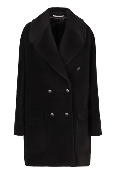 TAGLIATORE WOOL BLEND DOUBLE-BREASTED COAT