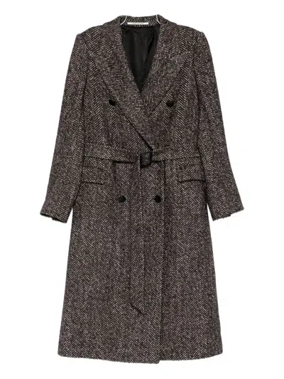 TAGLIATORE WOOL BLEND DOUBLE-BREASTED COAT