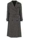 Tagliatore Wool Blend Double-breasted Coat In Gray