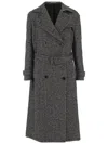 Tagliatore Wool Blend Double-breasted Coat In Gray