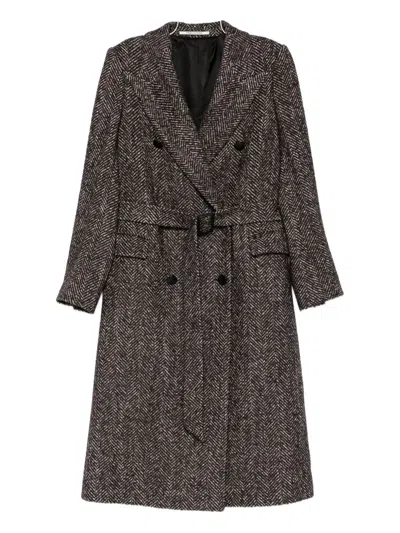 TAGLIATORE WOOL BLEND DOUBLE-BREASTED COAT