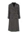 Tagliatore Herringbone Pattern Long Length Jacket In Multi