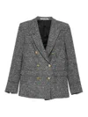 Tagliatore Wool Blend Double-breasted Jacket In Black