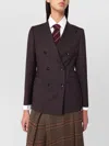 Tagliatore Wool Blend Double Breasted Jacket In Purple