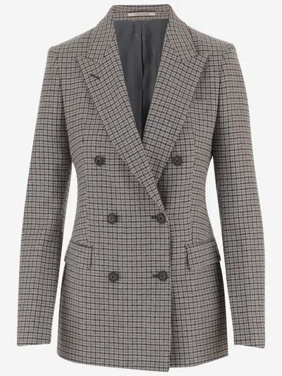 Tagliatore Wool Blend Double Breasted Jacket In Red