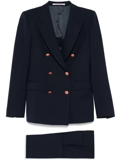 TAGLIATORE TAGLIATORE WOOL BLEND DOUBLE-BREASTED SUIT