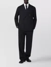 Tagliatore Wool Blend Double Breasted Tailored Suit In Black