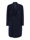 Tagliatore Wool Blend Double-breasted Coat In Black