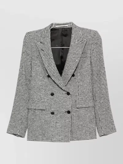 Tagliatore Wool Blend Double-breasted Suit Jacket In Gray
