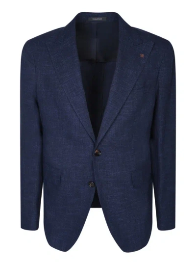 Tagliatore Wool-blend Jacket In Blue