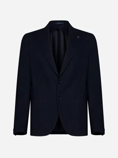 TAGLIATORE WOOL-BLEND SINGLE-BREASTED BLAZER