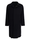 Tagliatore Mid-length Coat With Notch Lapel And Pockets In Black