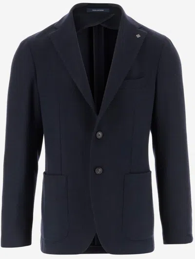 TAGLIATORE WOOL BLEND SINGLE-BREASTED JACKET