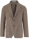 Tagliatore Wool Blend Single-breasted Jacket In Brown